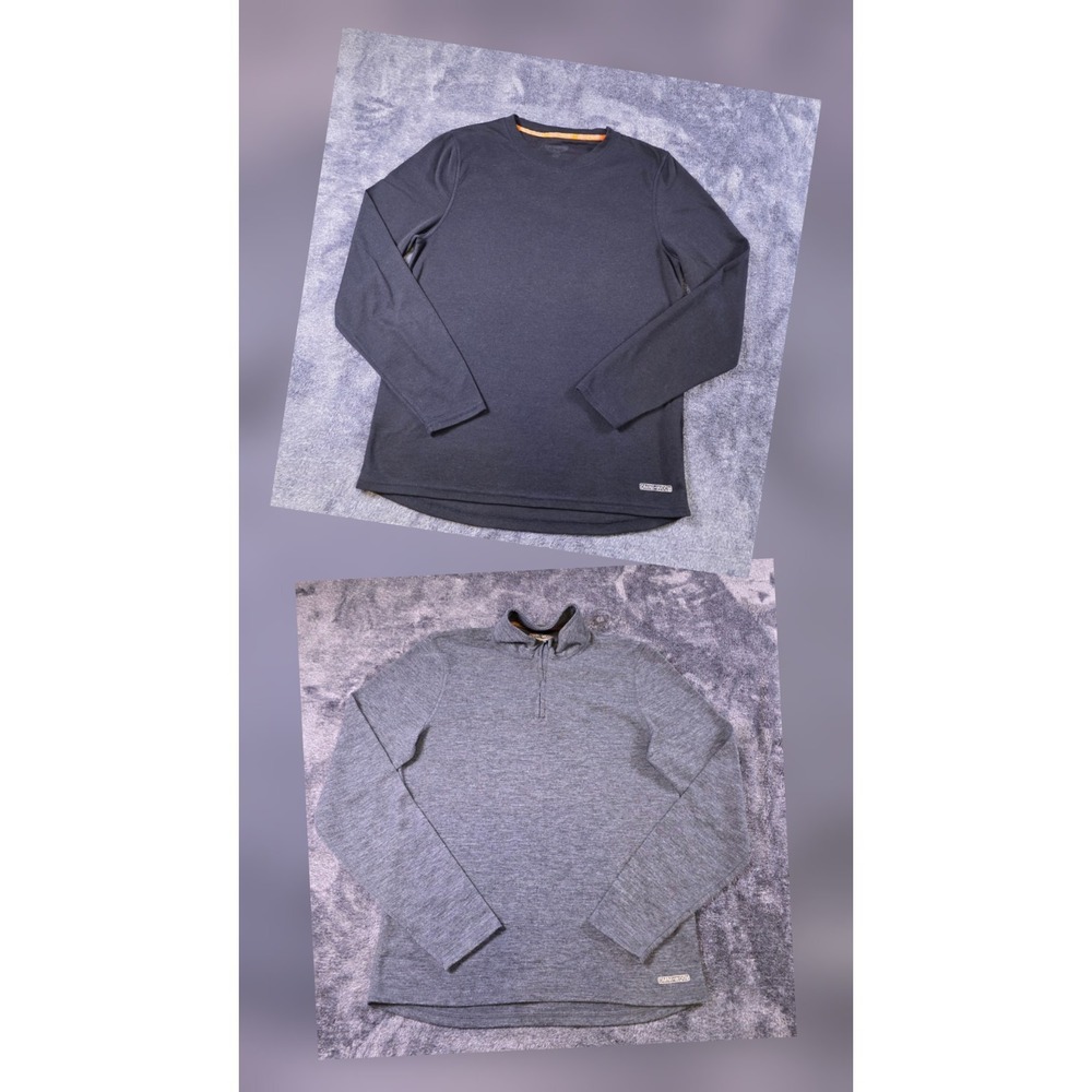 Omniwool Shirt Baselayer and 1/4 Zip Sweater Mens Large Set of 2 See Notes